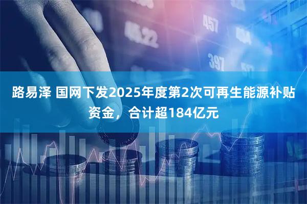 路易泽 国网下发2025年度第2次可再生能源补贴资金,合计超184亿元